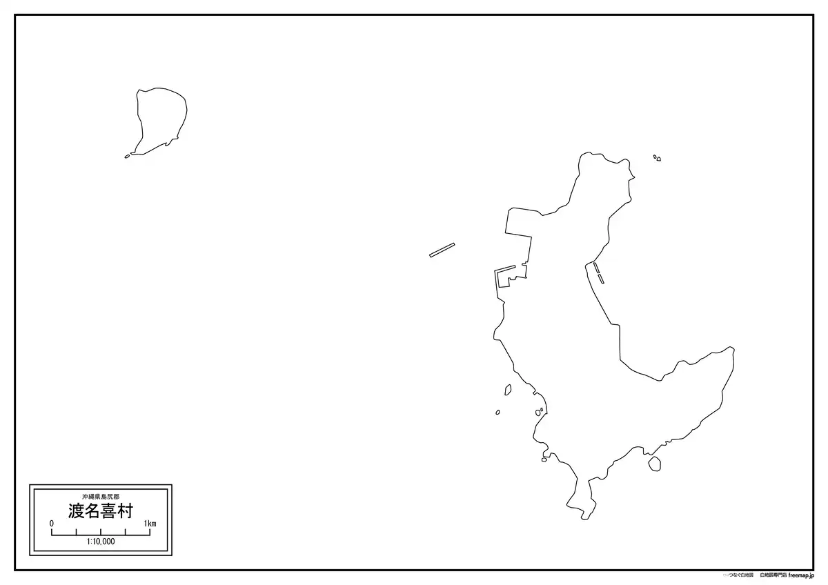 海岸線、川や池のみ記載