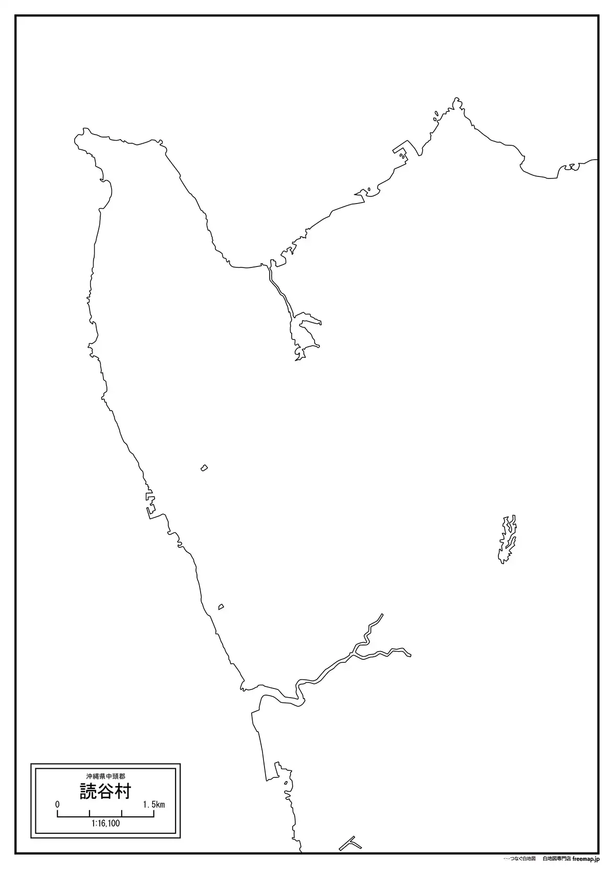 海岸線、川や池のみ記載