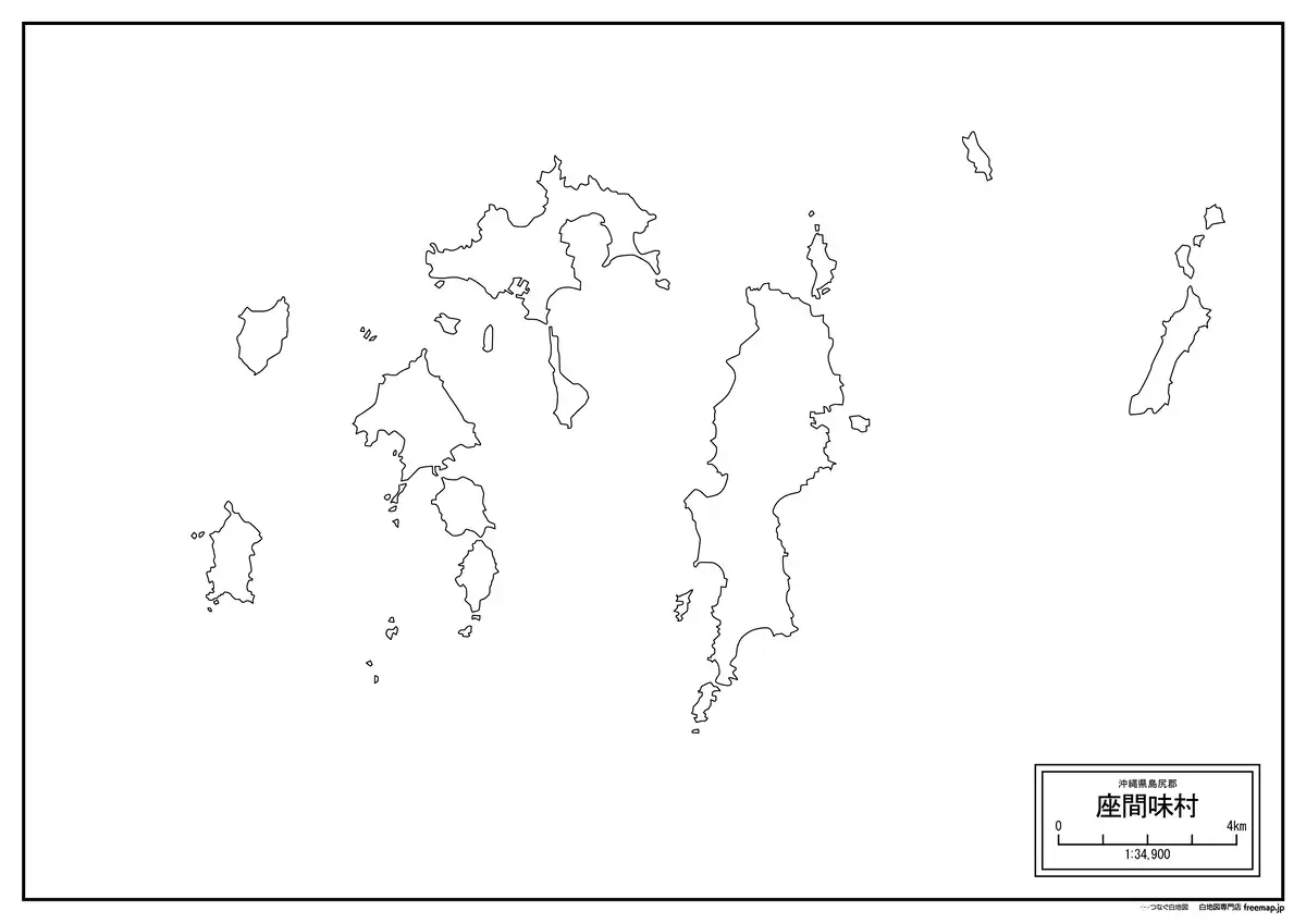 海岸線、川や池のみ記載