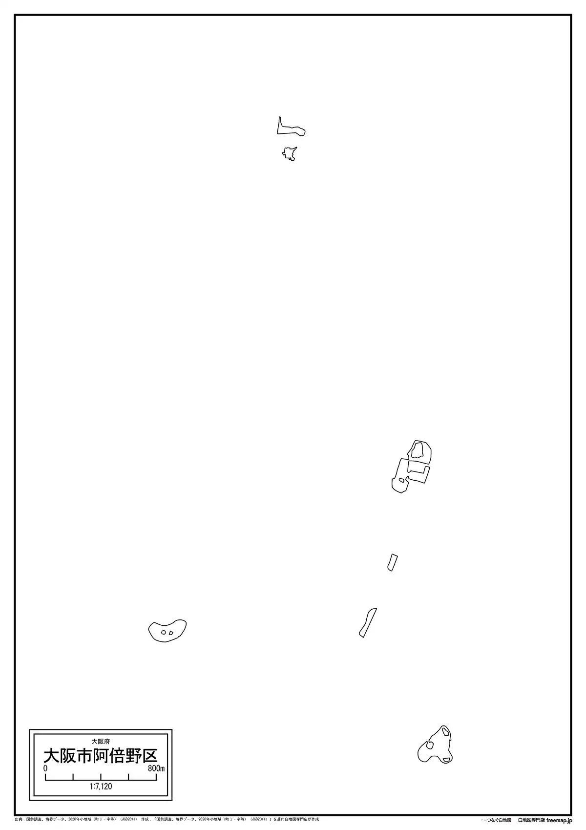 海岸線、川や池のみ記載