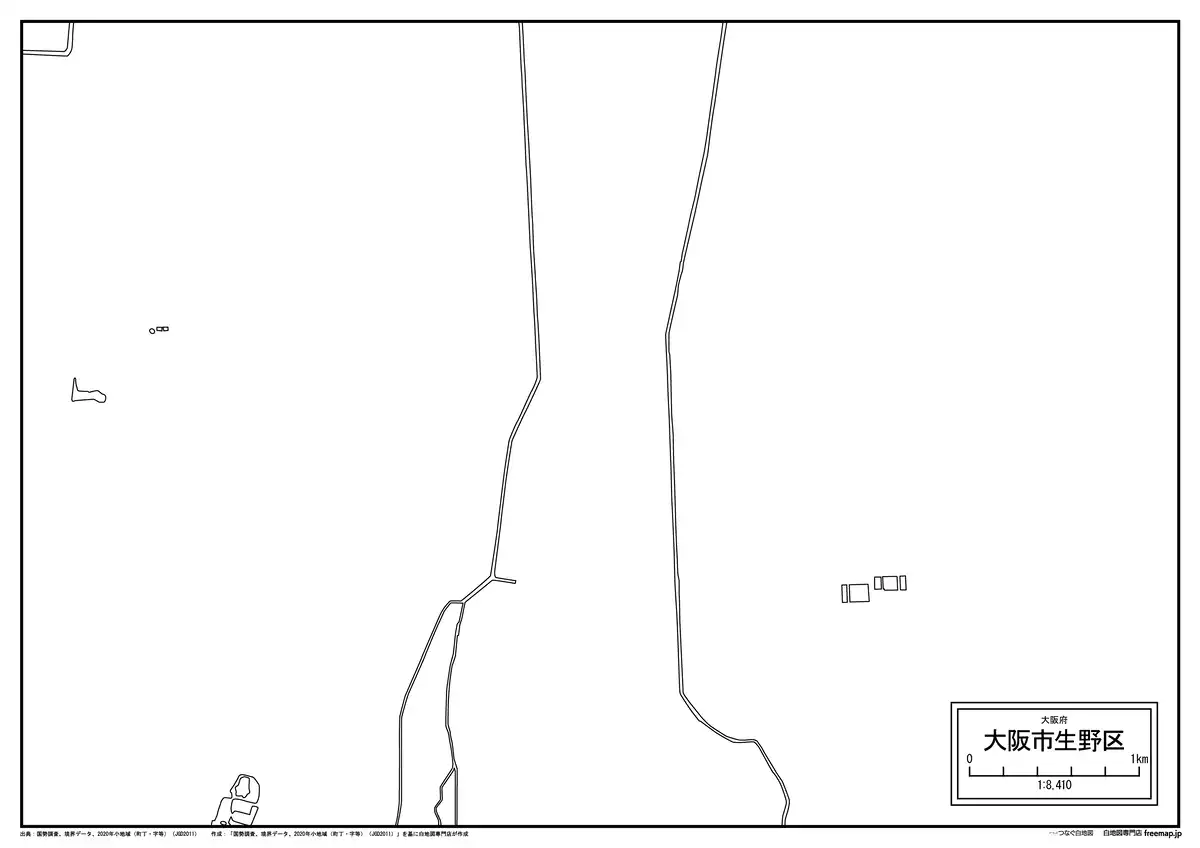海岸線、川や池のみ記載