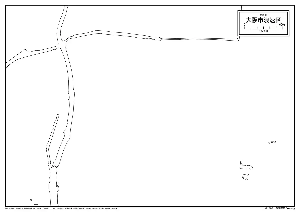 海岸線、川や池のみ記載