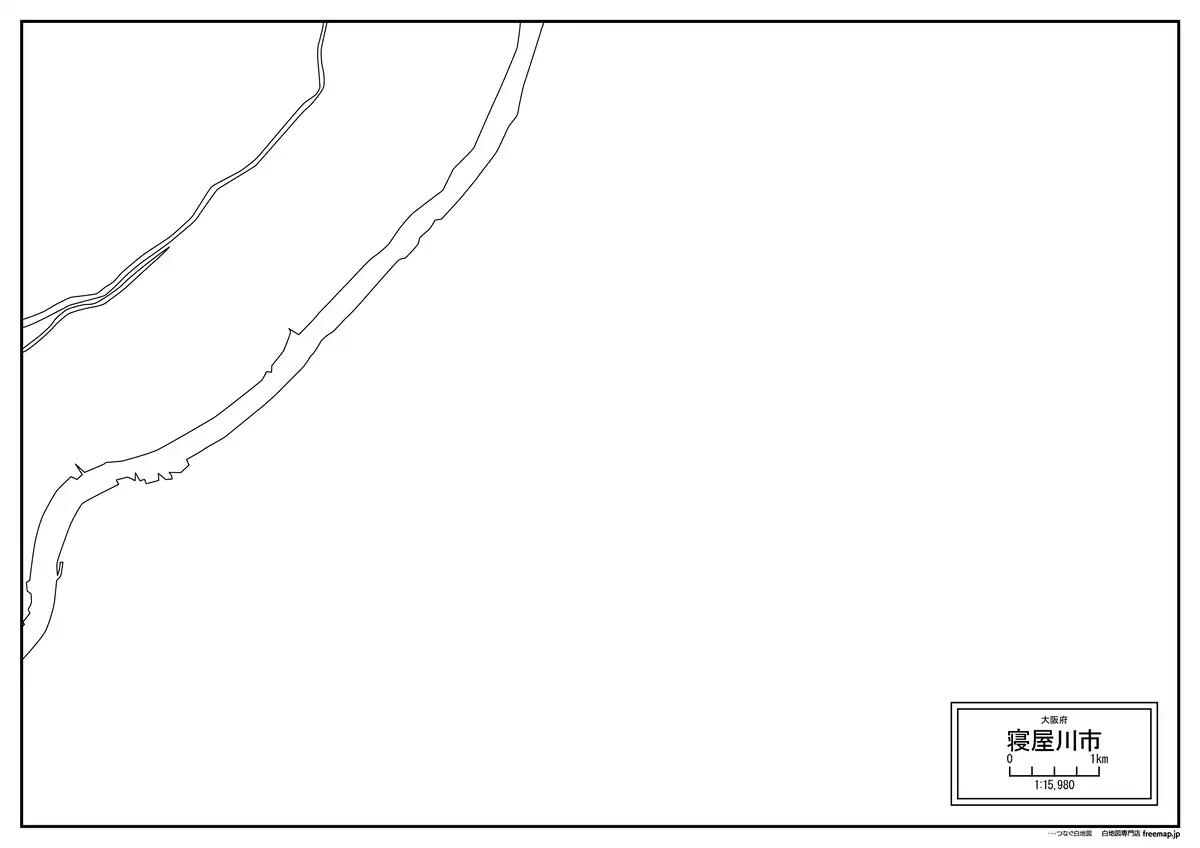 海岸線、川や池のみ記載