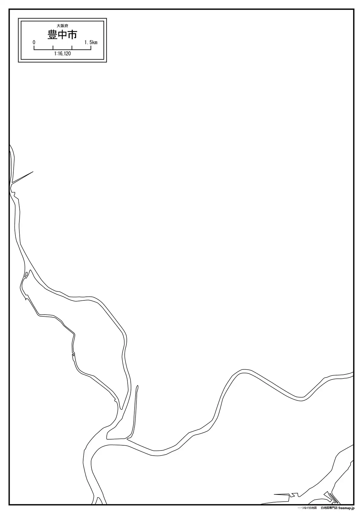 海岸線、川や池のみ記載