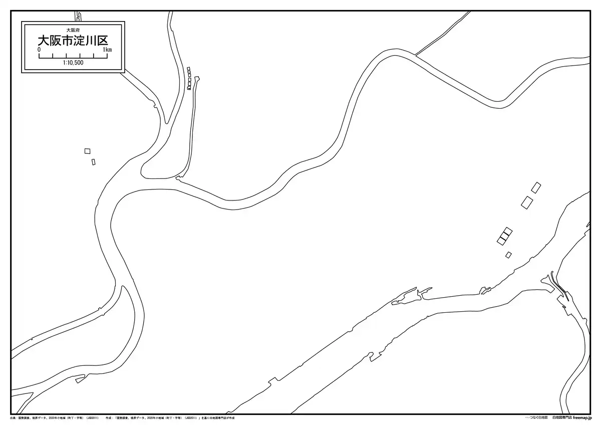 海岸線、川や池のみ記載