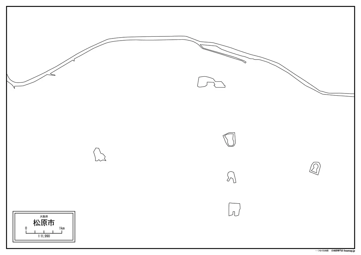 海岸線、川や池のみ記載