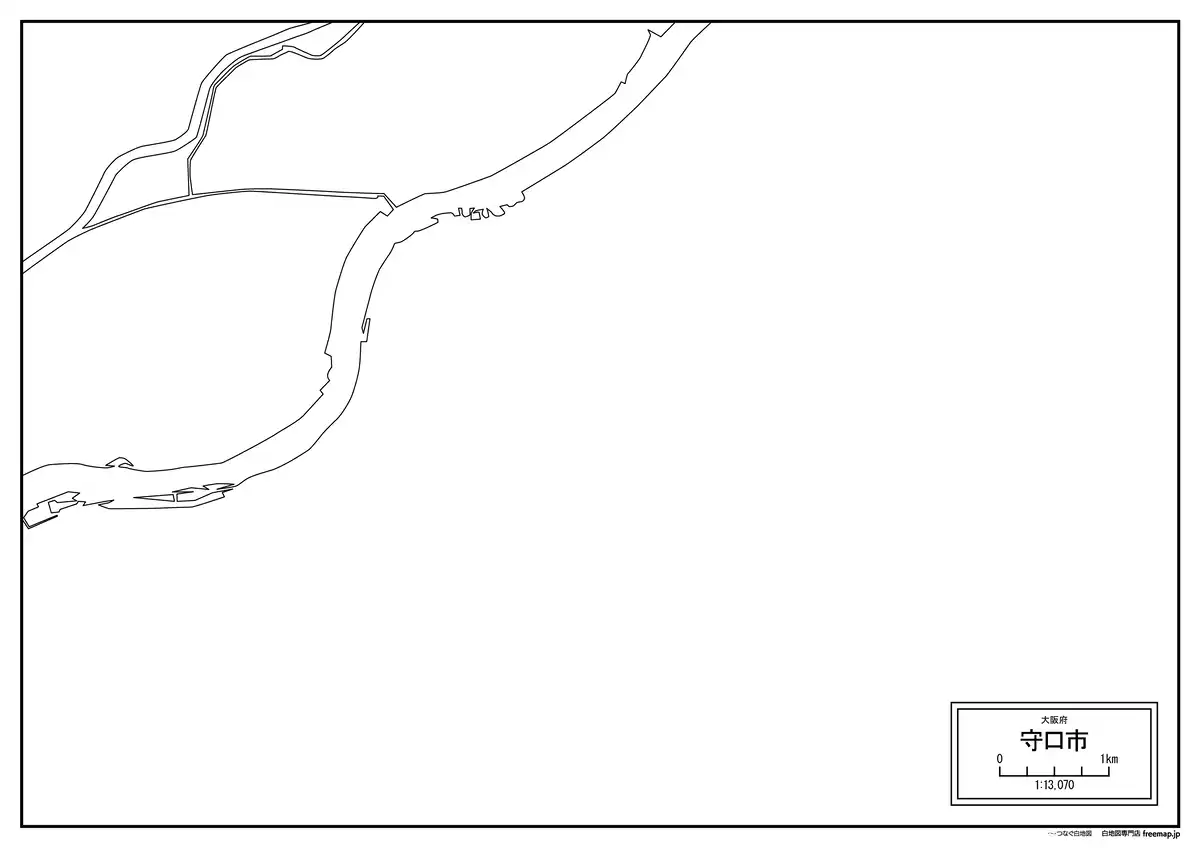 海岸線、川や池のみ記載