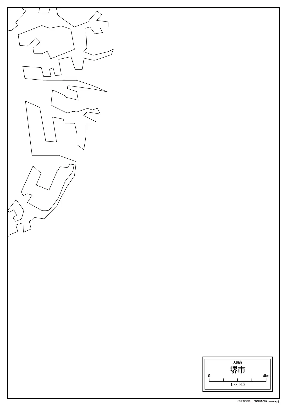 海岸線、川や池のみ記載