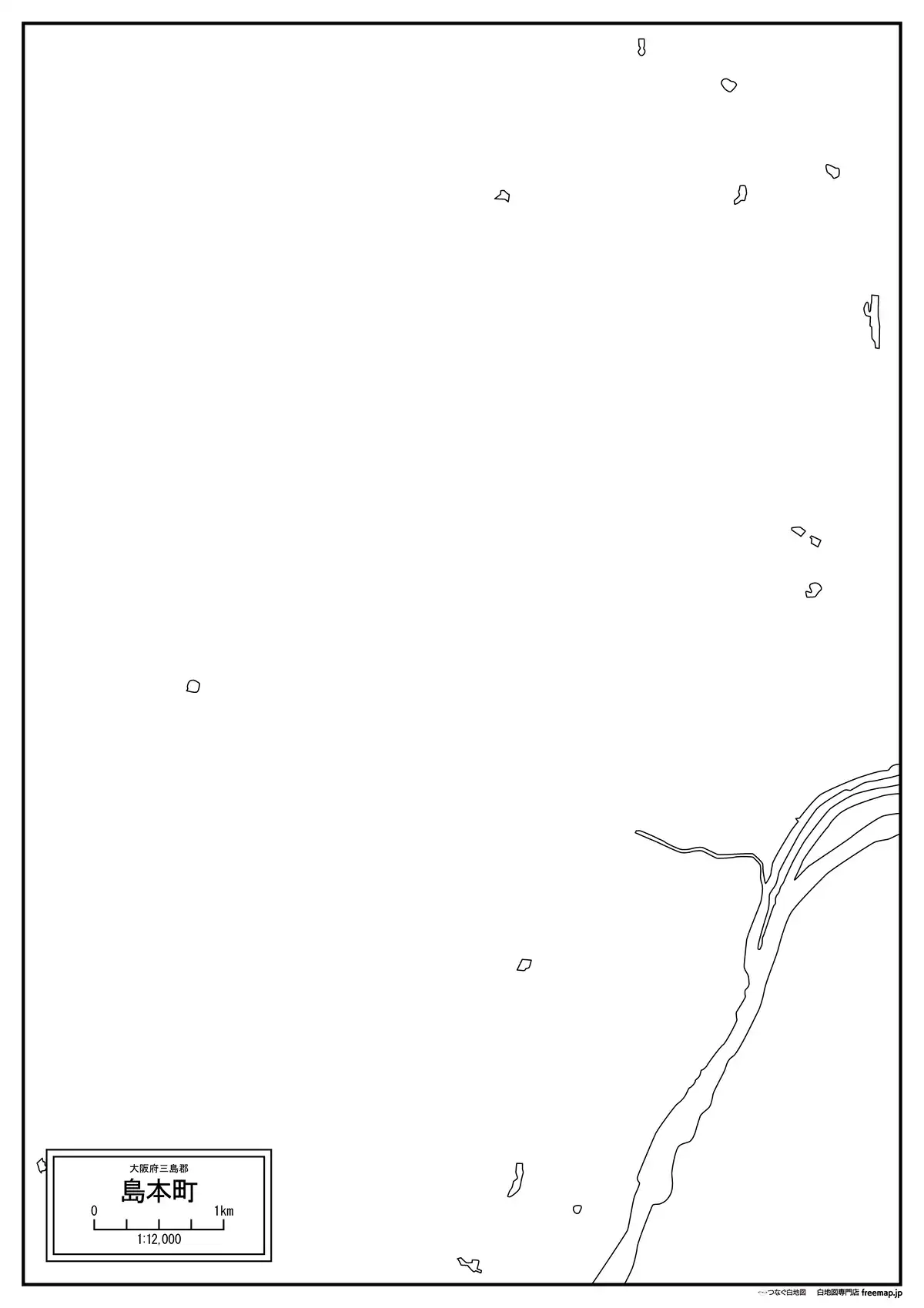 海岸線、川や池のみ記載