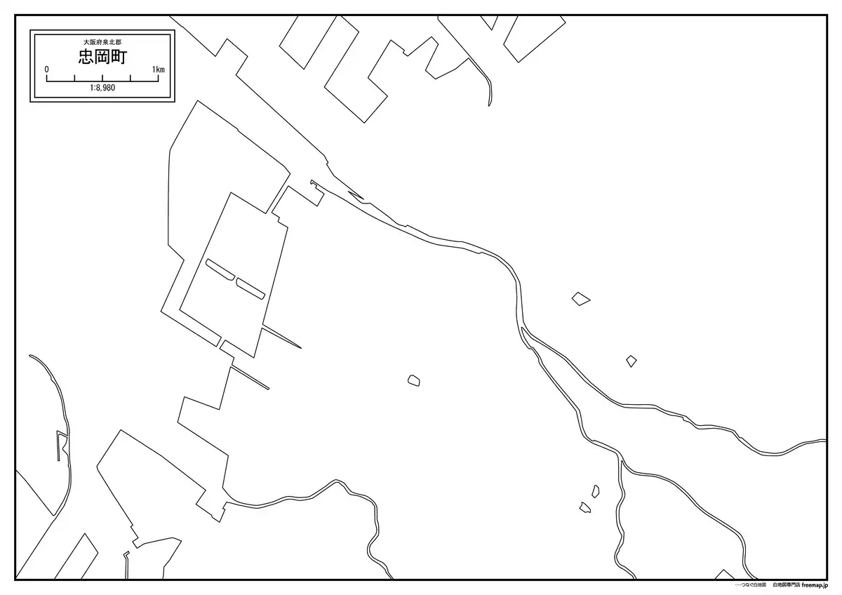 海岸線、川や池のみ記載