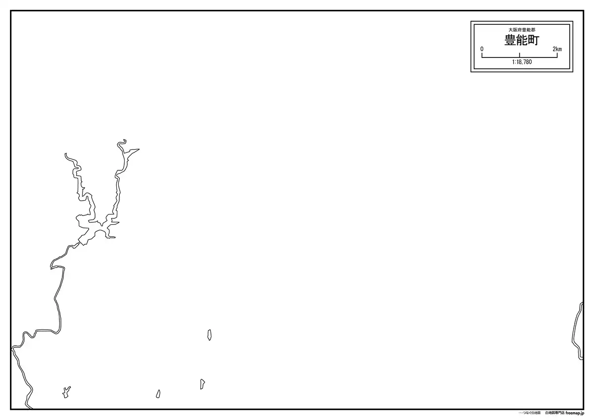 海岸線、川や池のみ記載