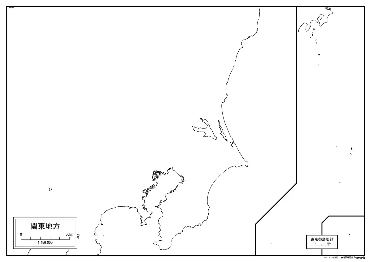 海岸線、川や池のみ記載