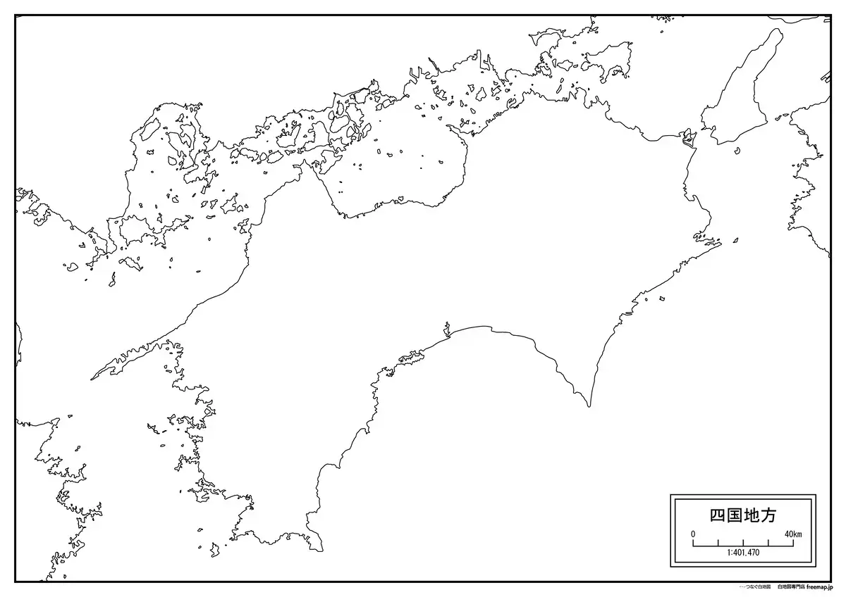 海岸線、川や池のみ記載