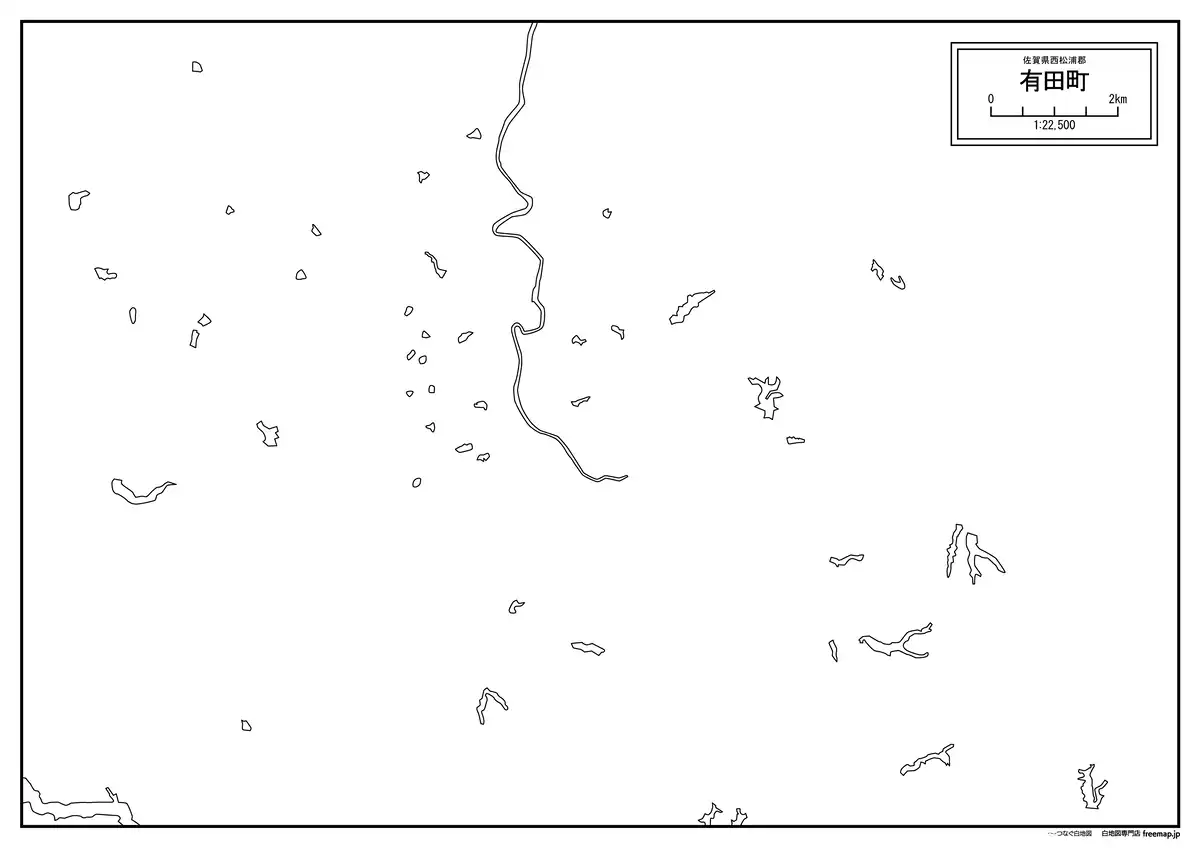 海岸線、川や池のみ記載