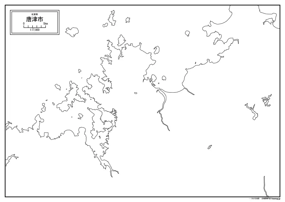 海岸線、川や池のみ記載