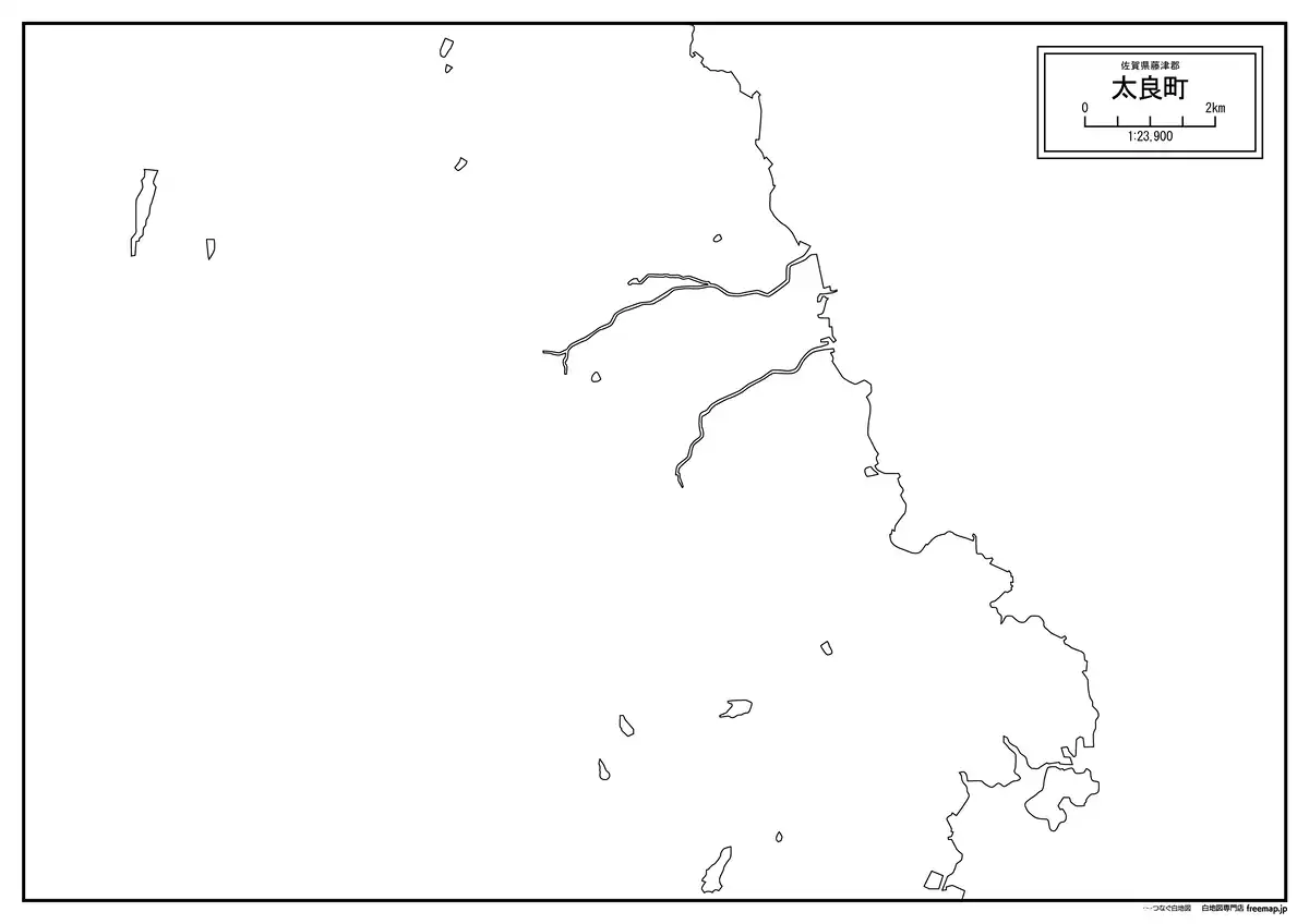海岸線、川や池のみ記載