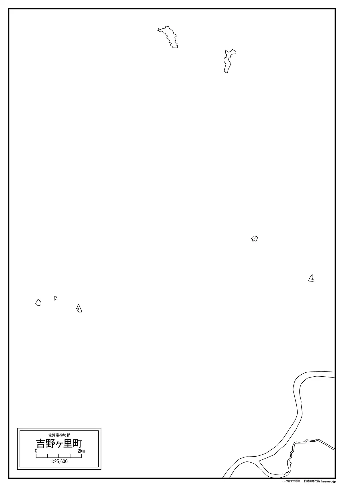 海岸線、川や池のみ記載