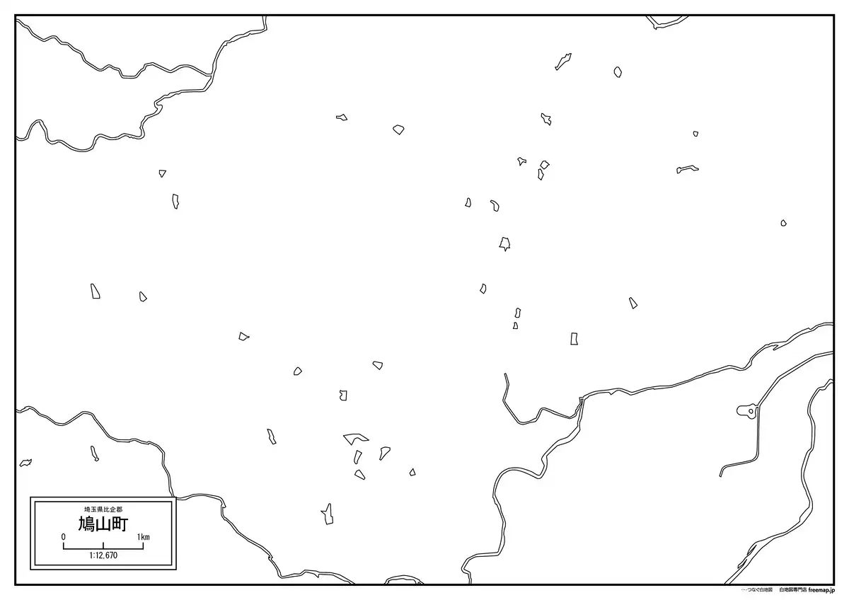 海岸線、川や池のみ記載