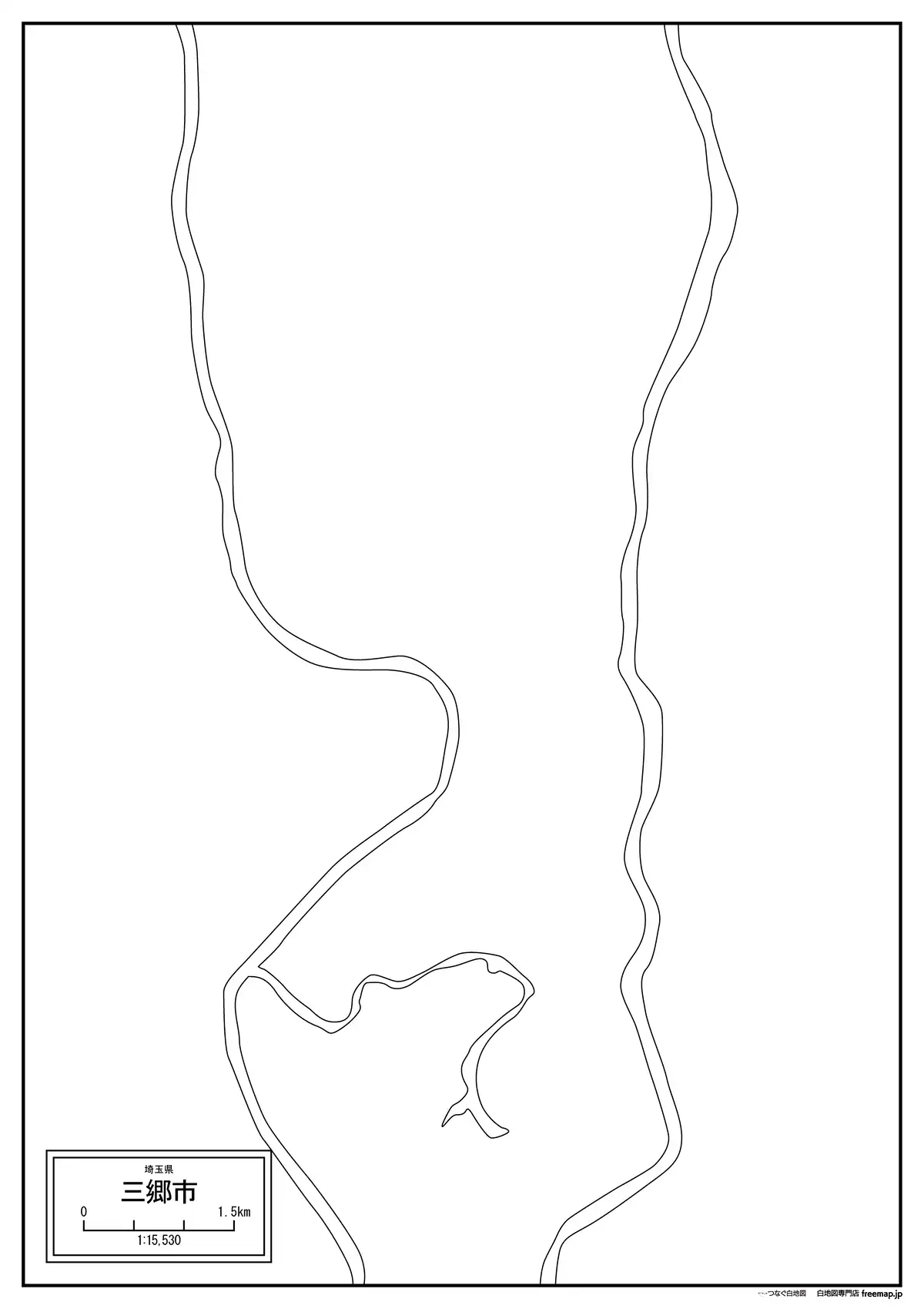 海岸線、川や池のみ記載