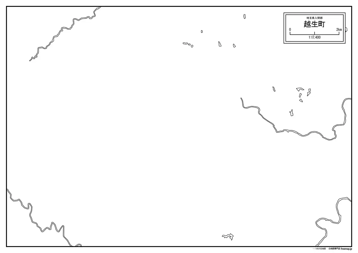 海岸線、川や池のみ記載