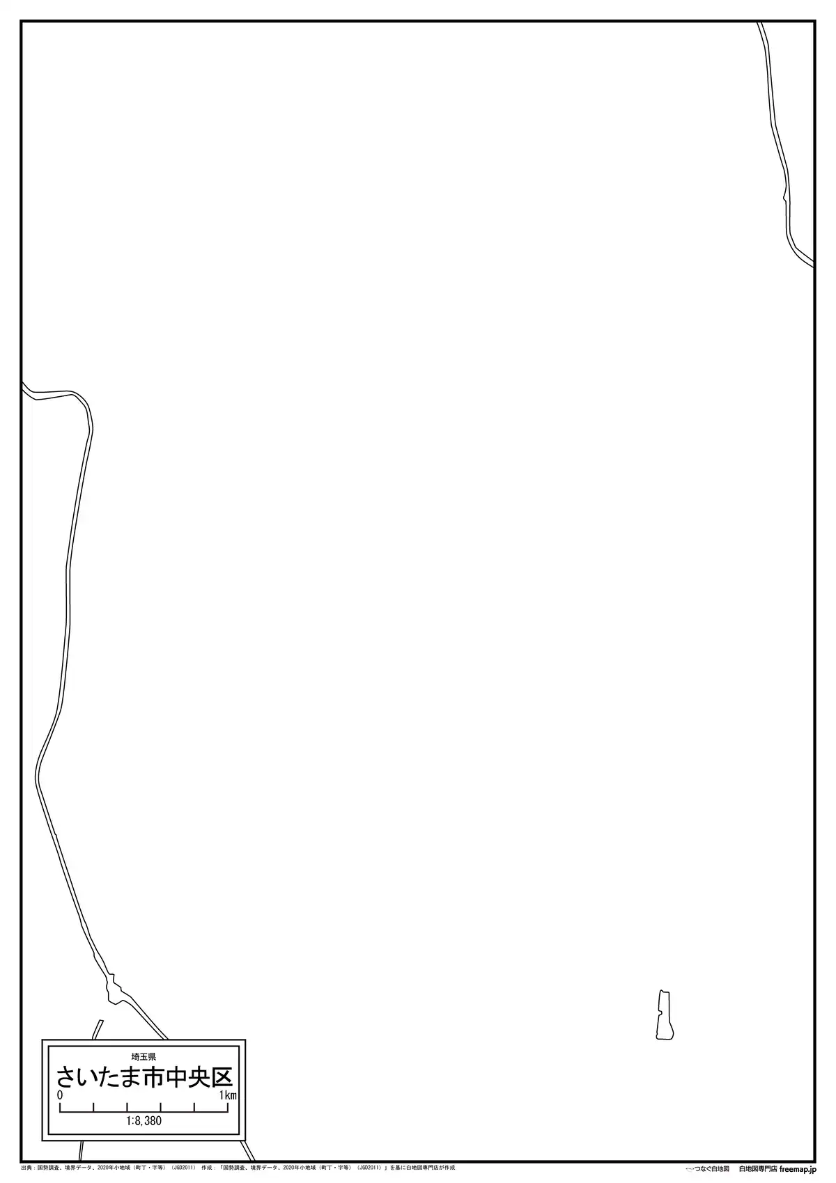 海岸線、川や池のみ記載