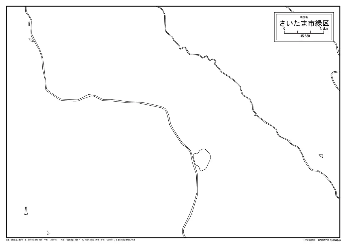 海岸線、川や池のみ記載