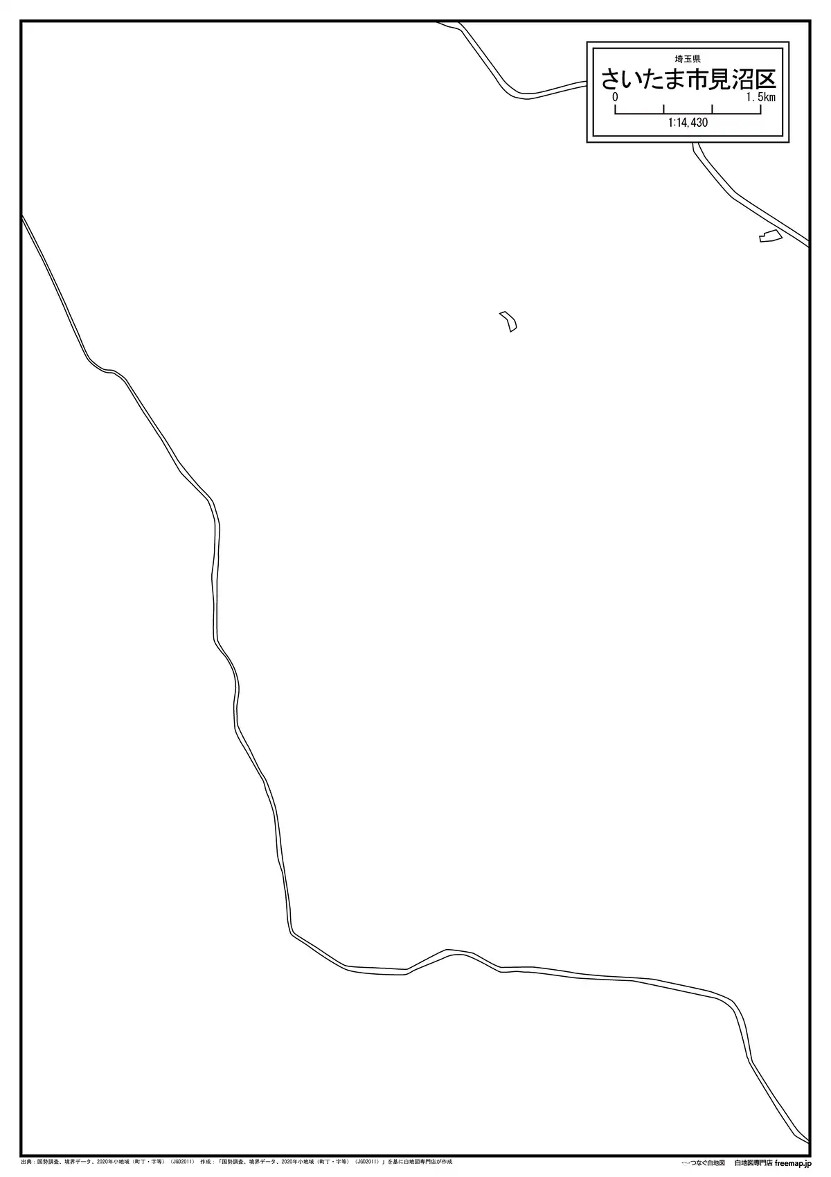海岸線、川や池のみ記載