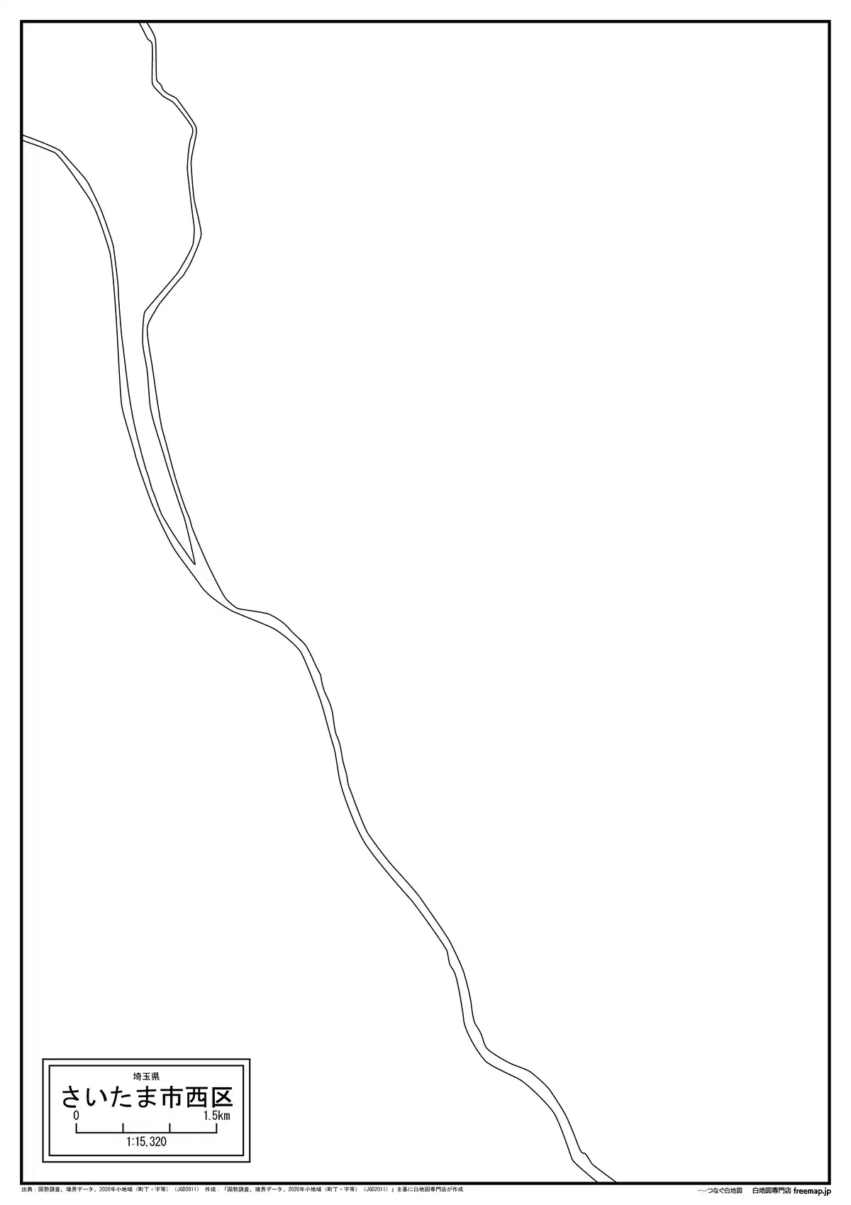 海岸線、川や池のみ記載