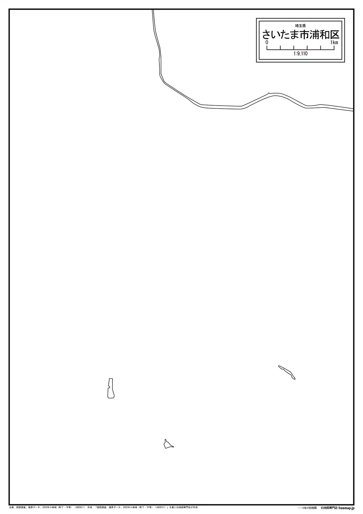 海岸線、川や池のみ記載