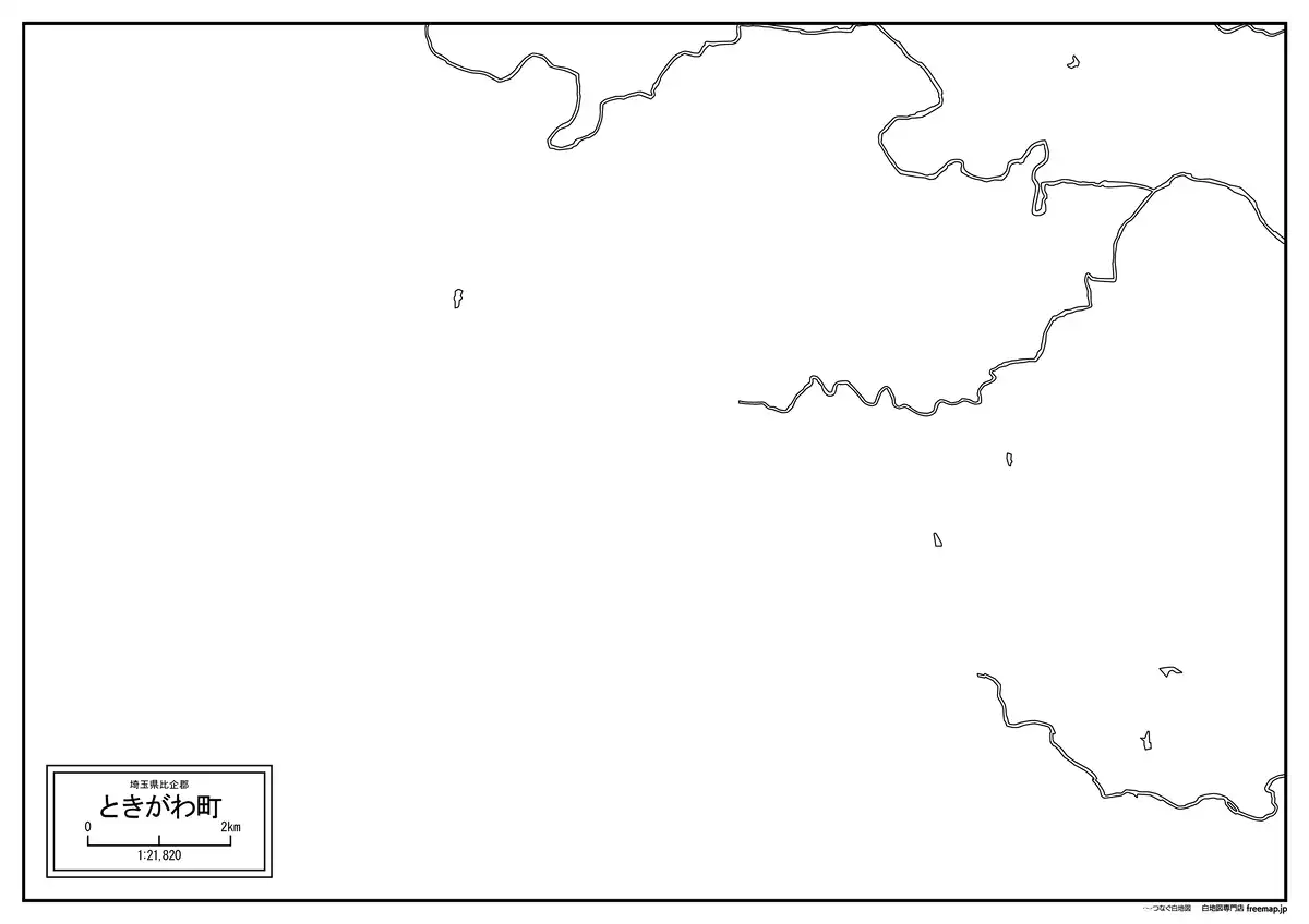 海岸線、川や池のみ記載