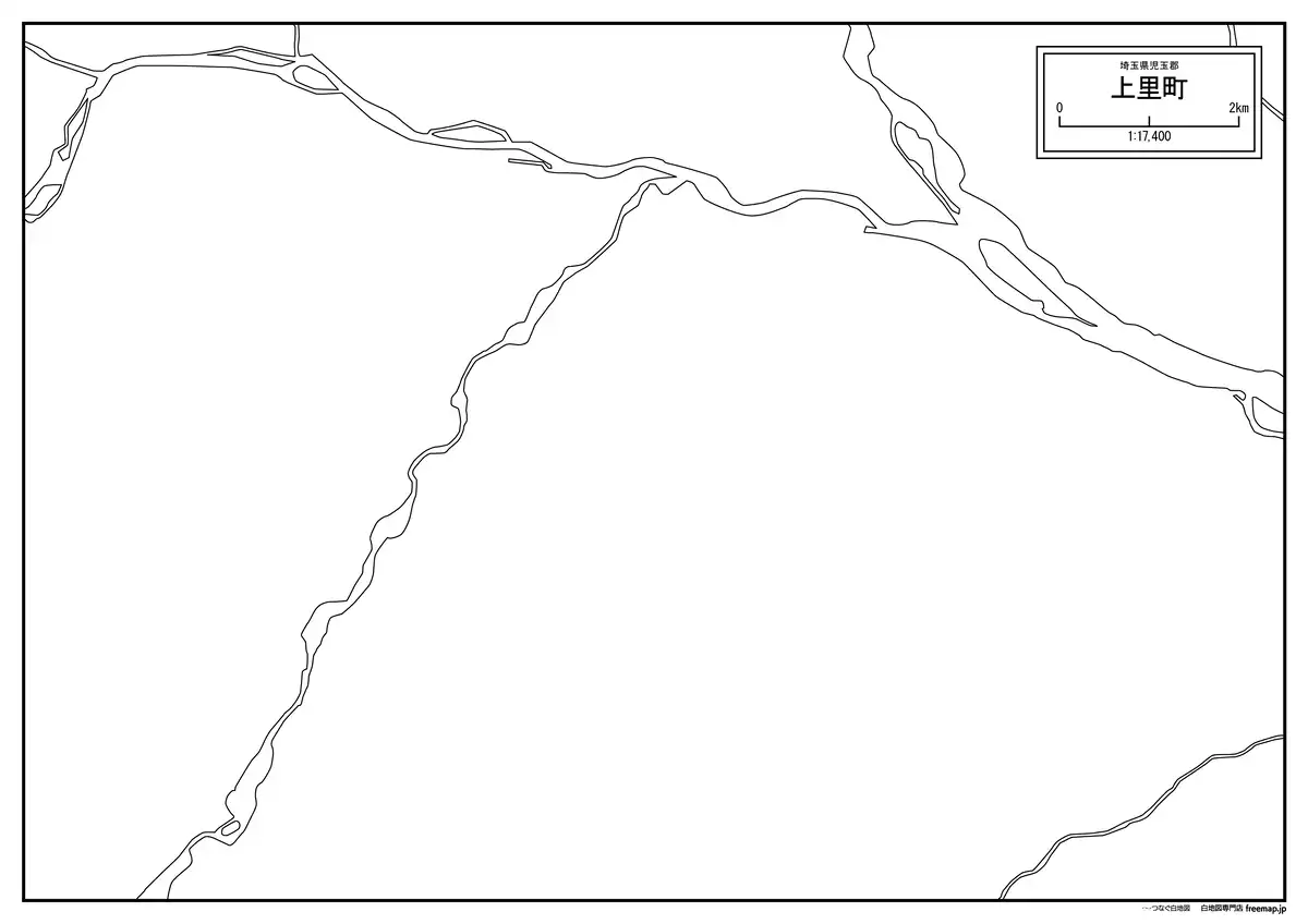 海岸線、川や池のみ記載