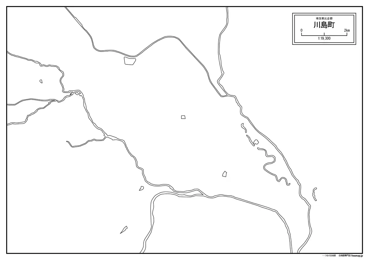 海岸線、川や池のみ記載