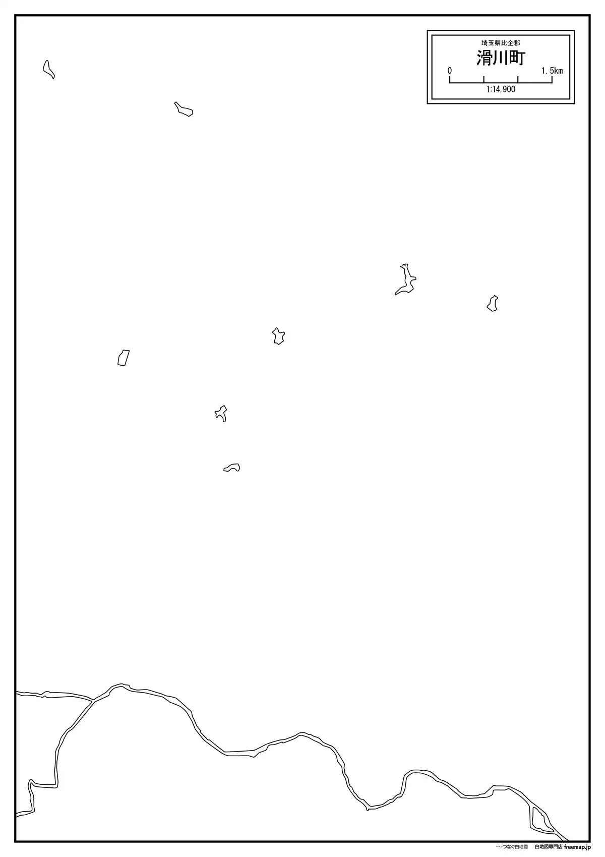 海岸線、川や池のみ記載