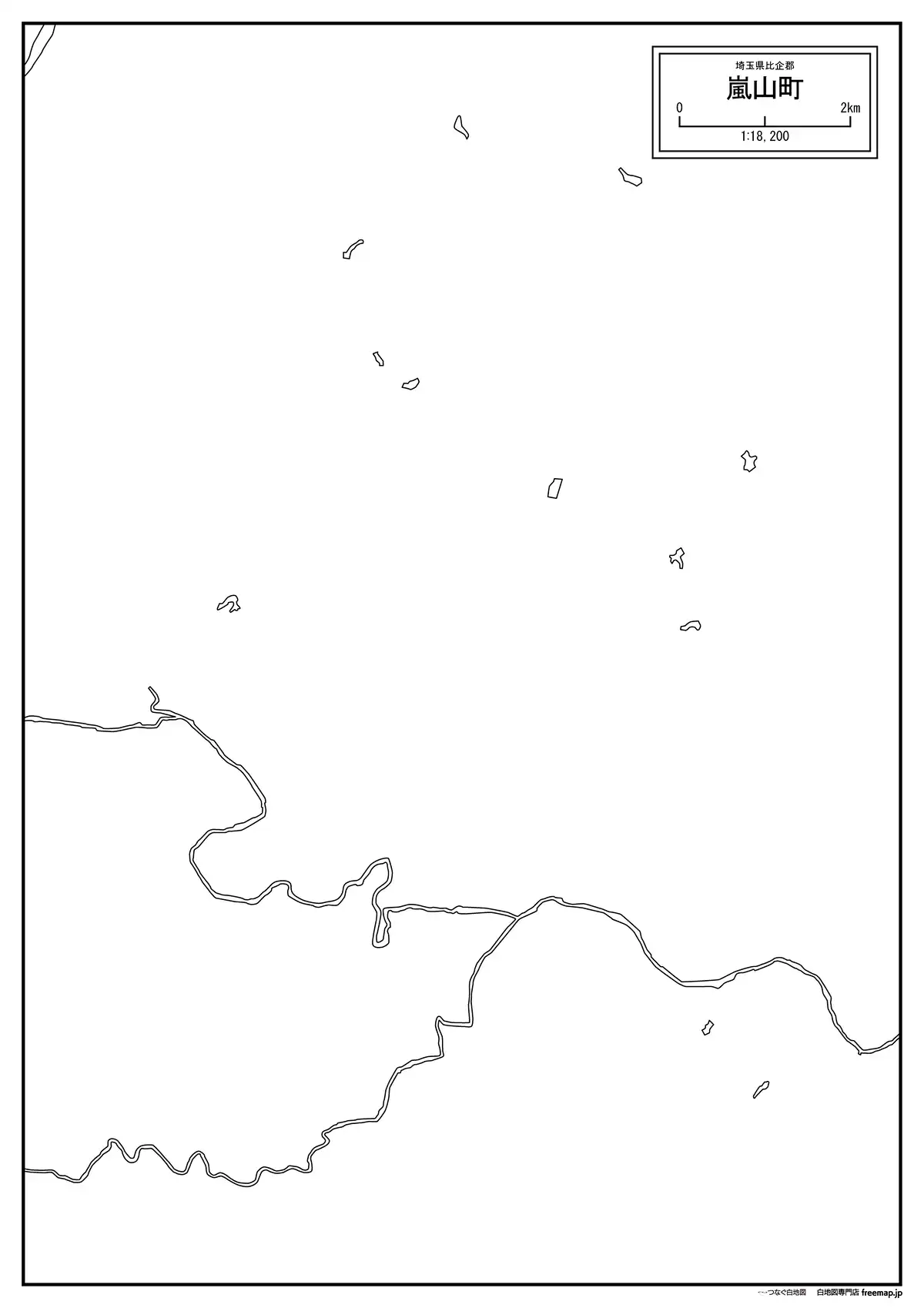 海岸線、川や池のみ記載