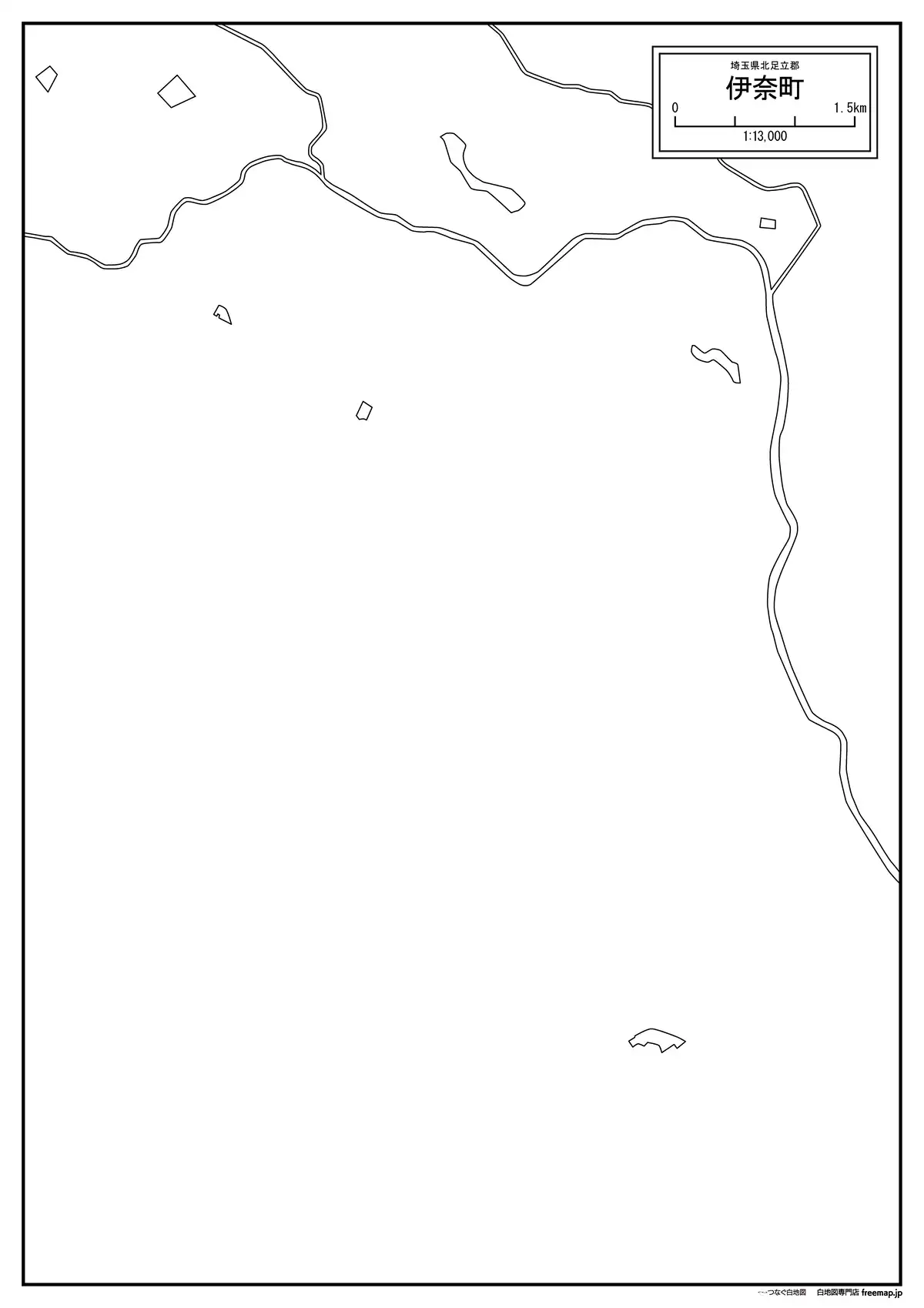 海岸線、川や池のみ記載