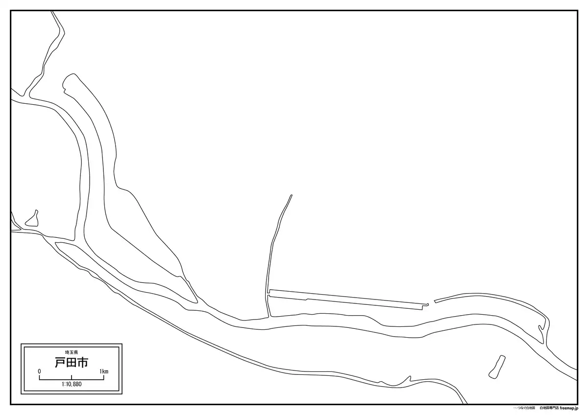 海岸線、川や池のみ記載