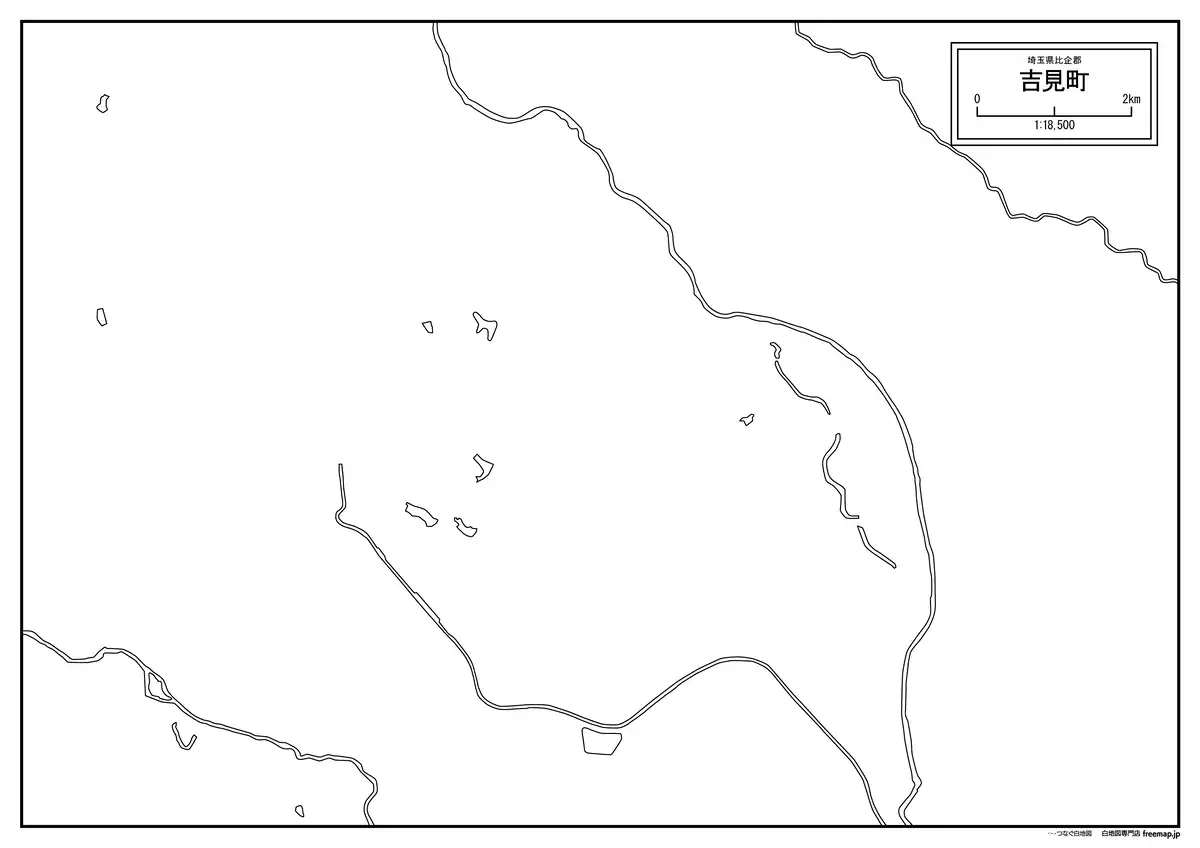 海岸線、川や池のみ記載