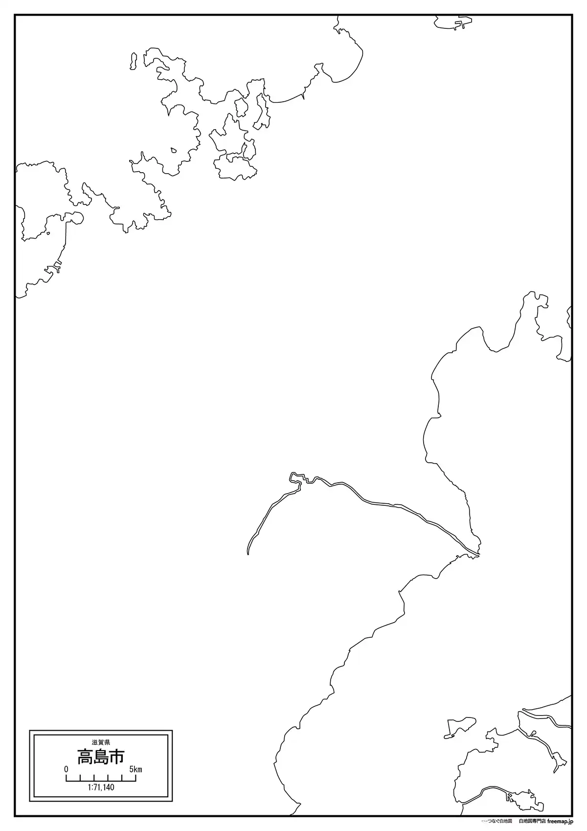 海岸線、川や池のみ記載