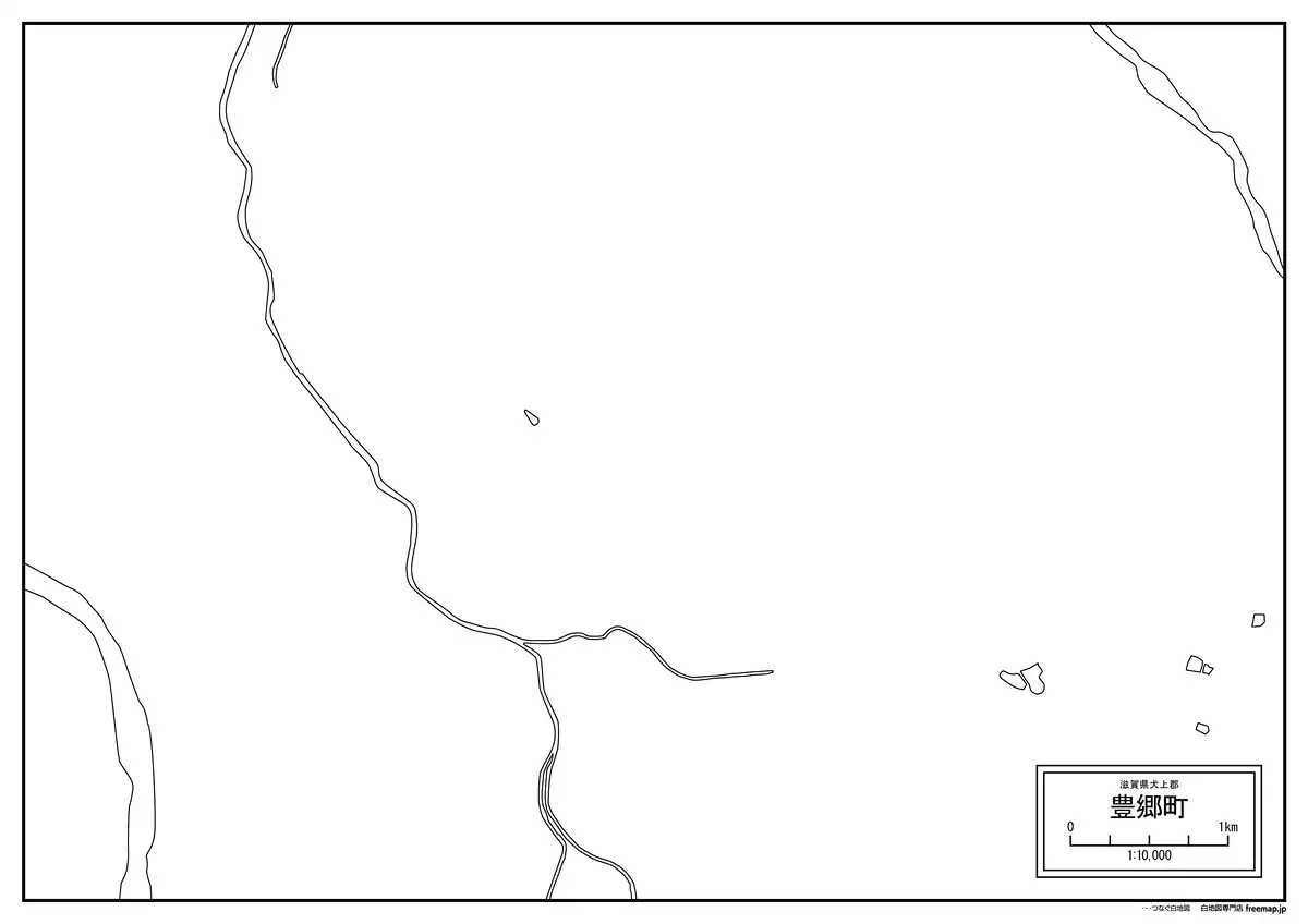海岸線、川や池のみ記載