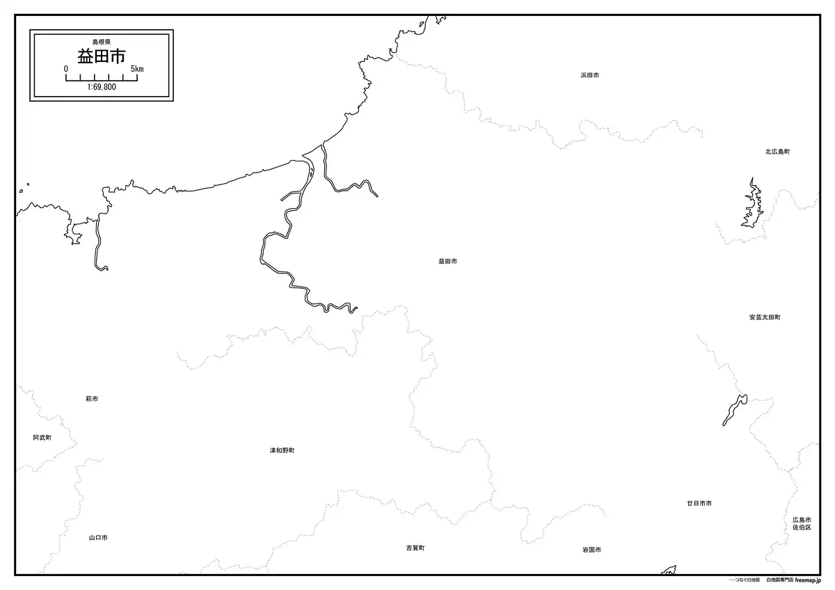 海岸線、川や池のみ記載