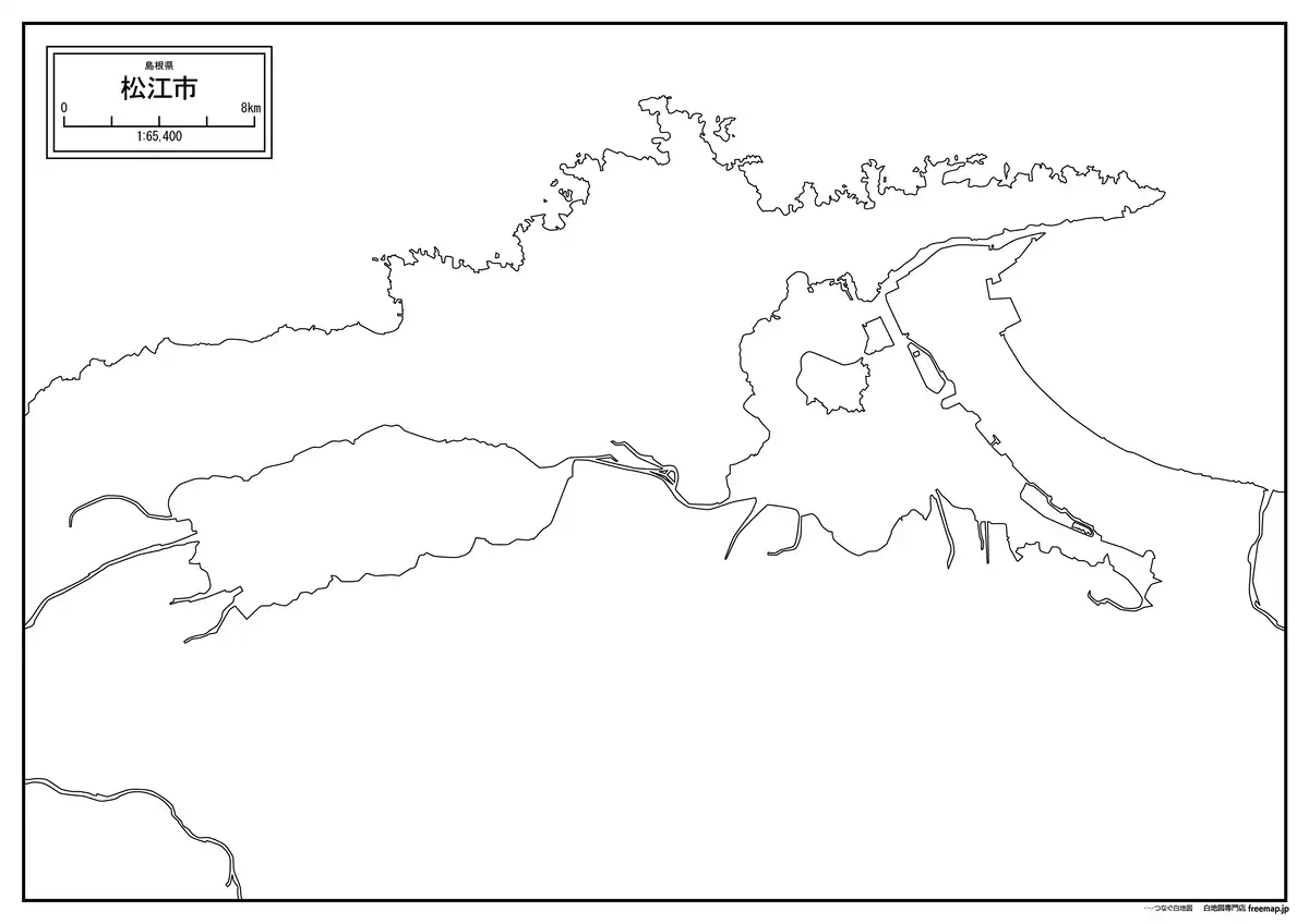 海岸線、川や池のみ記載