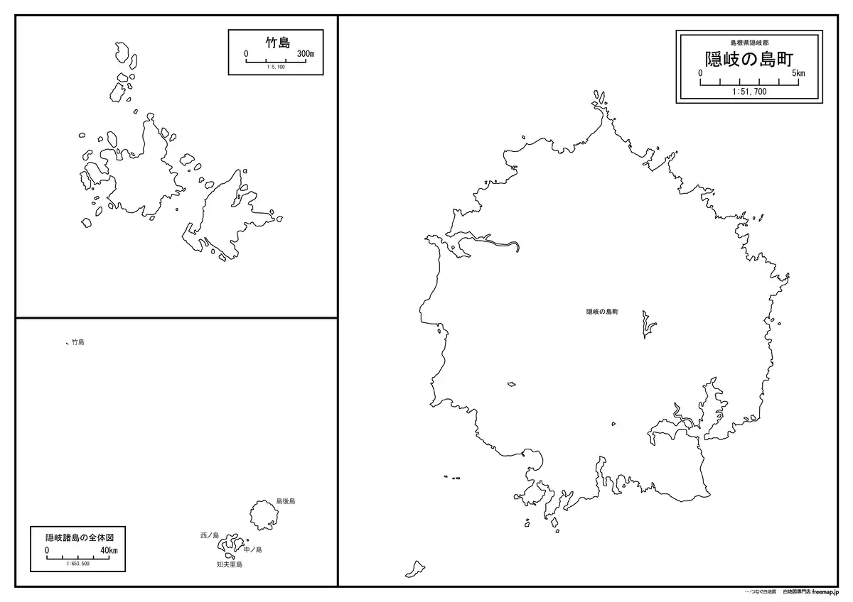 海岸線、川や池のみ記載