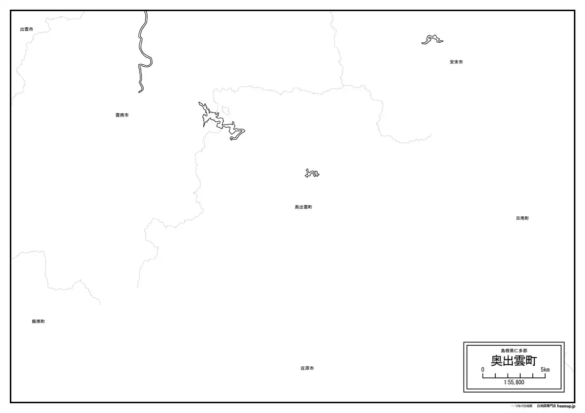 海岸線、川や池のみ記載