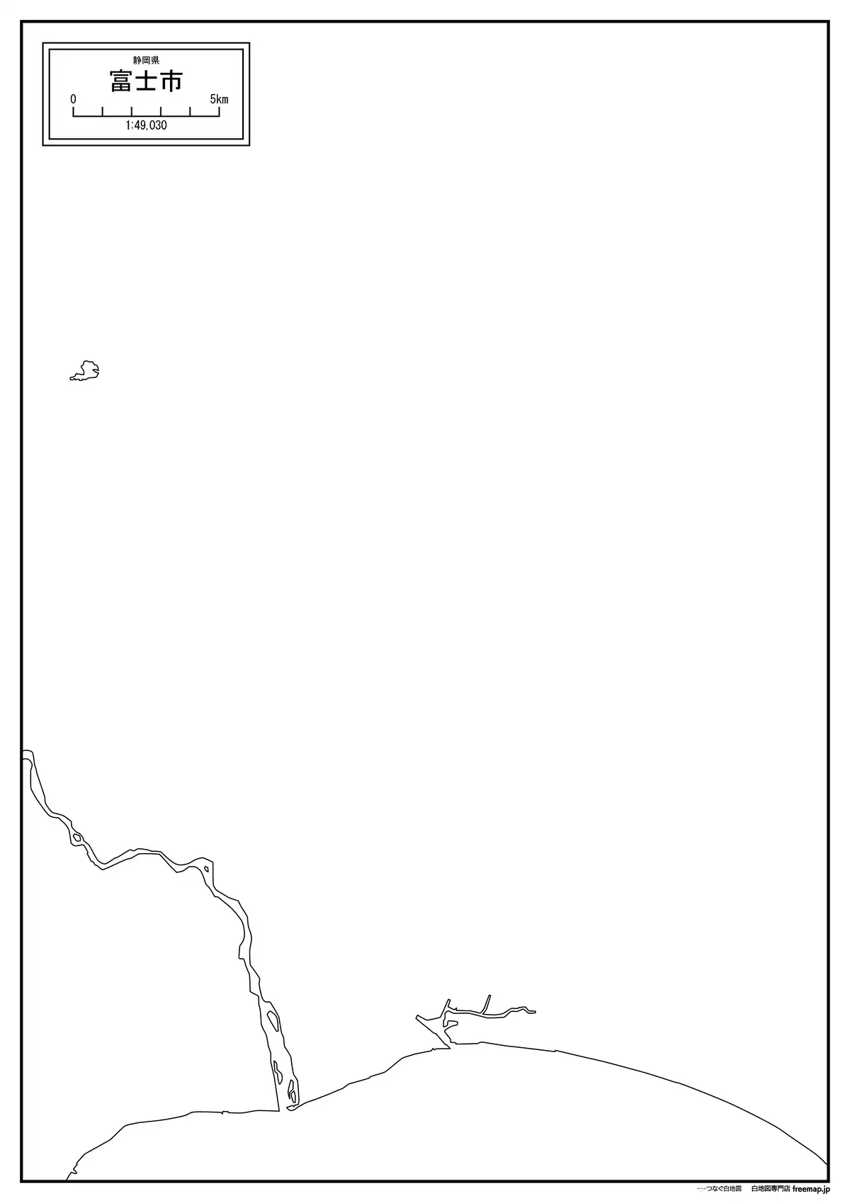海岸線、川や池のみ記載