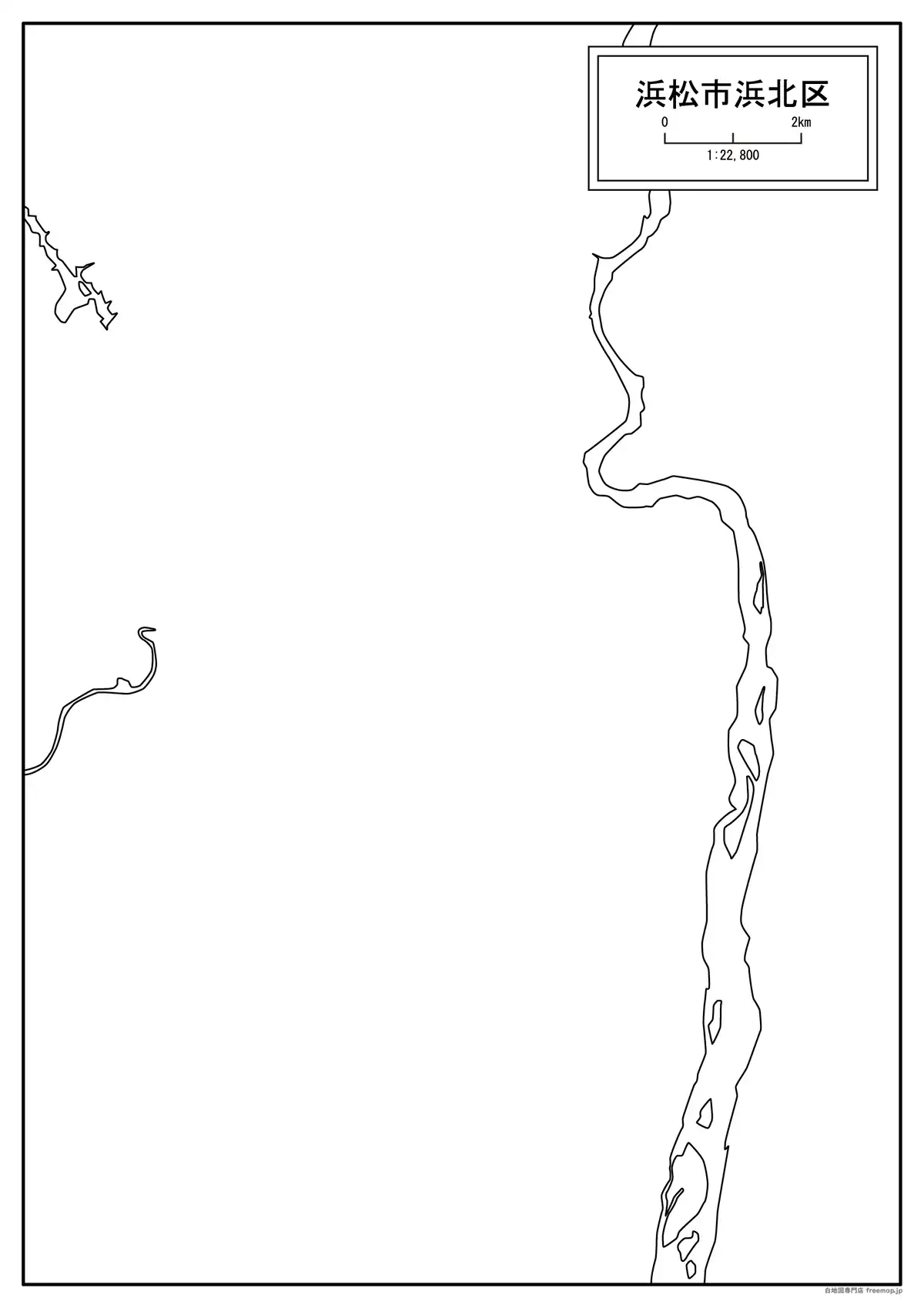 海岸線や川・池のみ記載