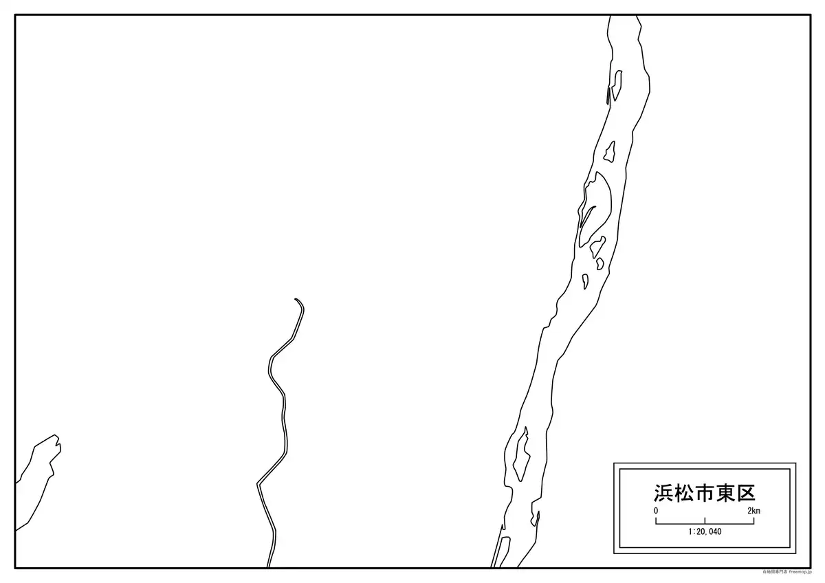 海岸線や川・池のみ記載