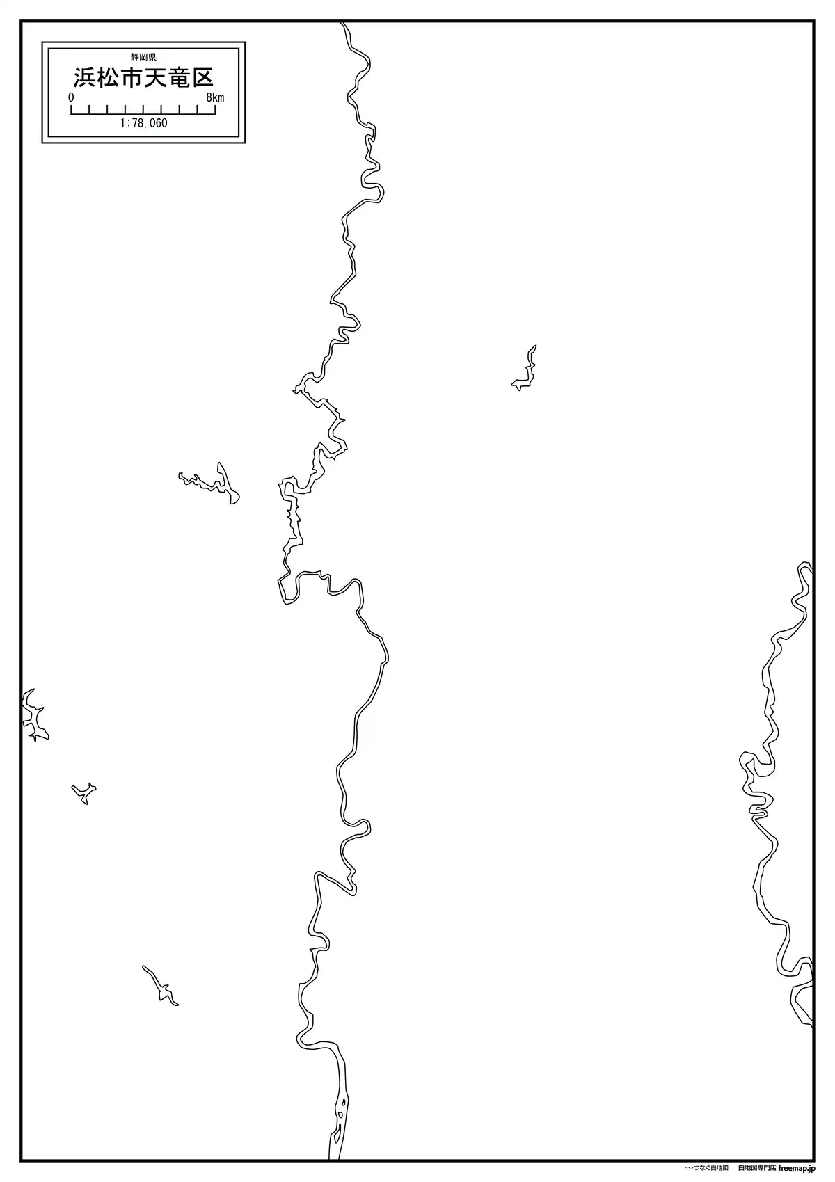 海岸線、川や池のみ記載