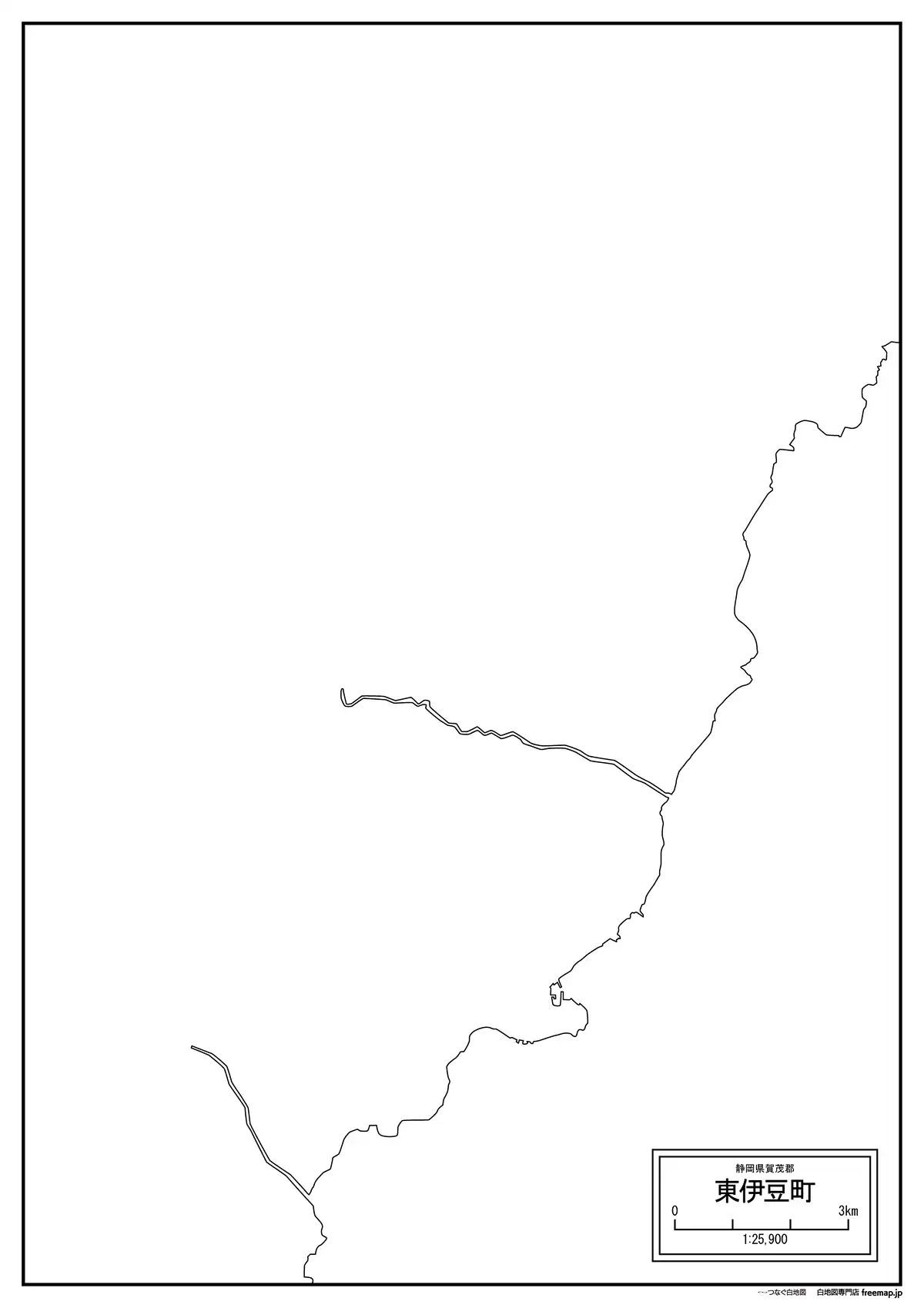 海岸線、川や池のみ記載