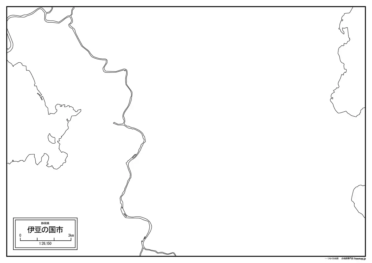 海岸線、川や池のみ記載