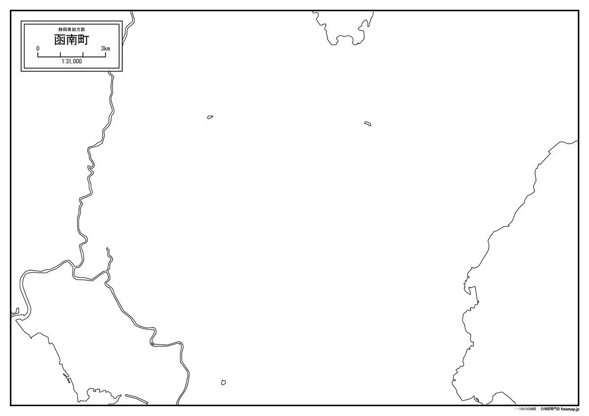 海岸線、川や池のみ記載